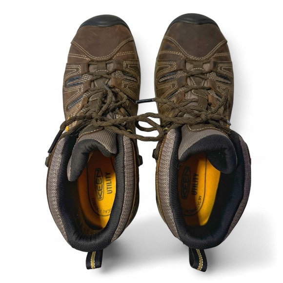 Keen Utility Flint 2 Steel Toe Work Boots, Brown Leather, Mens Sz 11.5, Wide EE - Picture 4 of 9